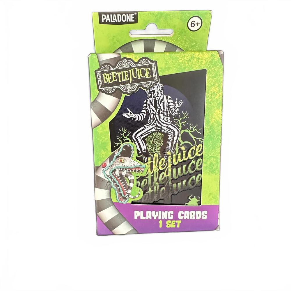 NWT Beetlejuice 1 Set Playing Cards with Embossed Tin Case